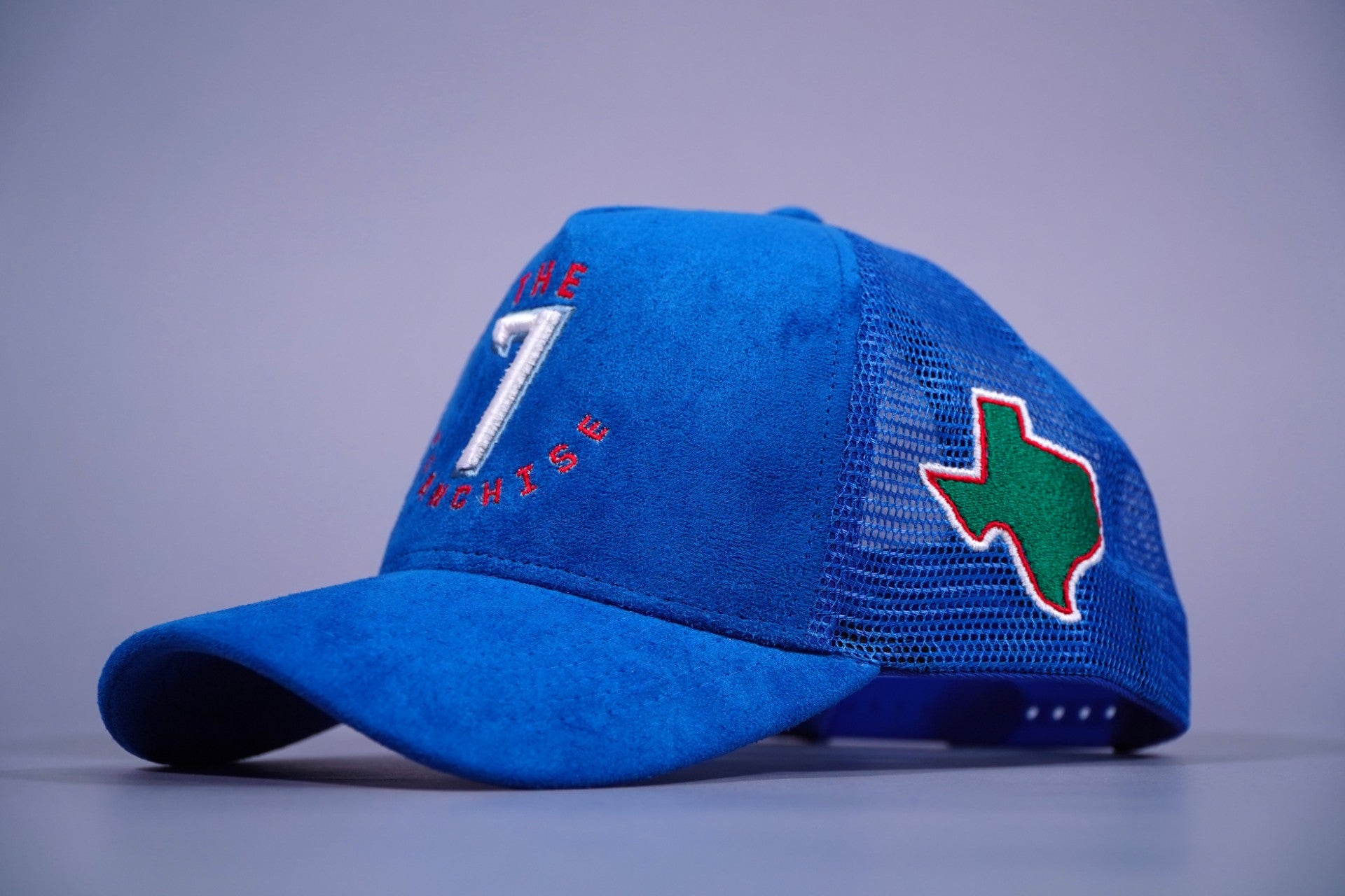 FRANCH7SE ROYAL BLUE SUEDE CAP