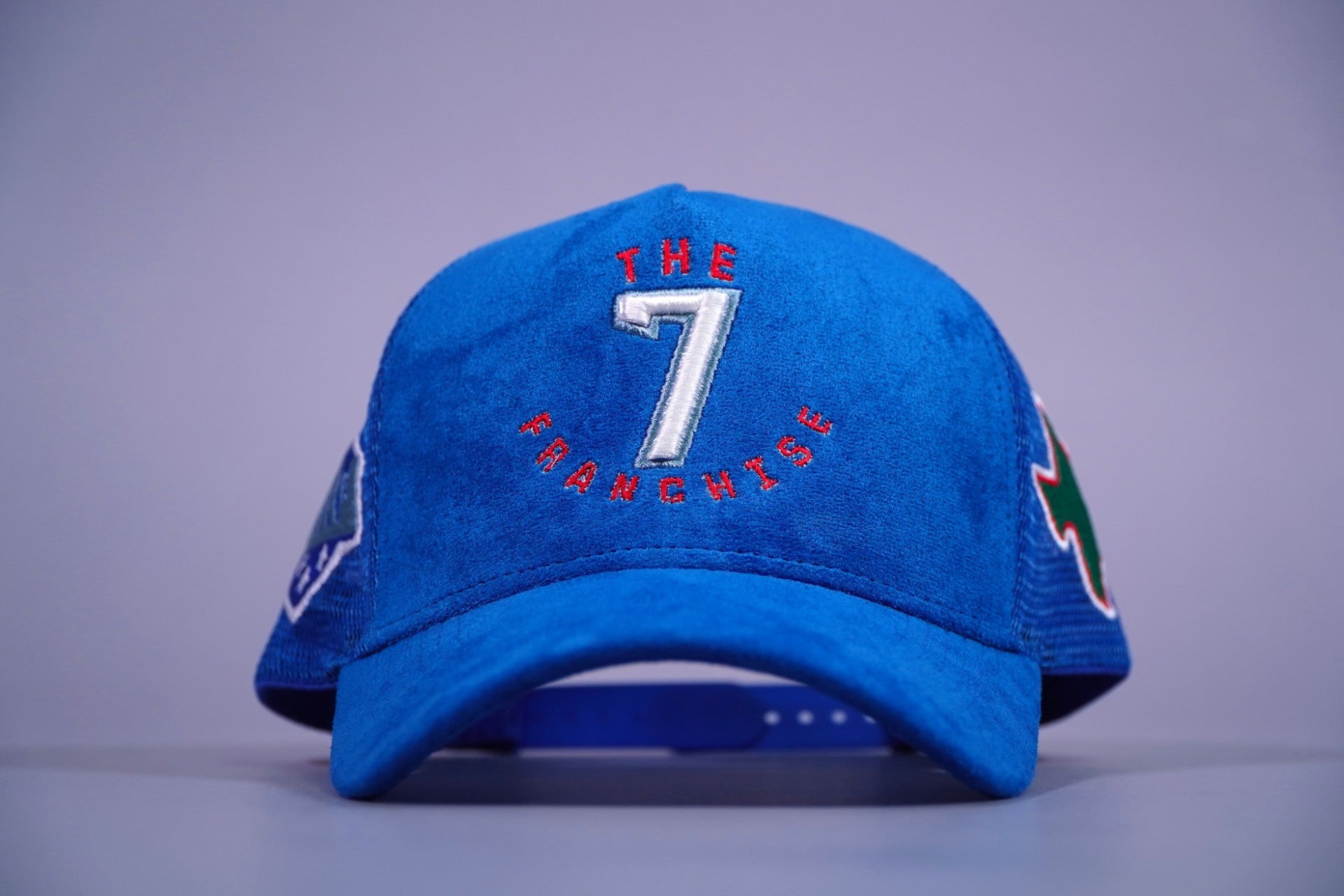 FRANCH7SE ROYAL BLUE SUEDE CAP